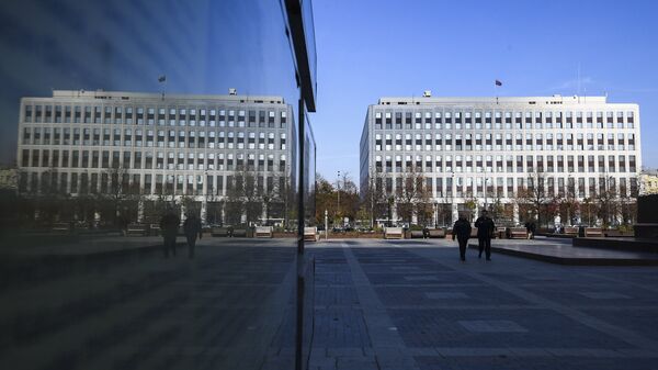 Вид на здание Министерства внутренних дел РФ