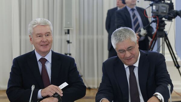 Министр внутренних дел РФ Владимир Колокольцев и мэр Москвы Сергей Собянин Министр внутренних дел РФ Владимир Колокольцев и мэр Москвы Сергей Собянин