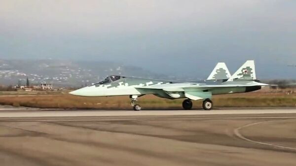 Новейший истребитель пятого поколения Су-57 в Сирии Новейший истребитель пятого поколения Су-57 в Сирии