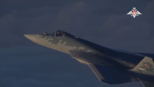 Работа перспективных авиационных комплексов пятого поколения Су-57 в САР Работа перспективных авиационных комплексов пятого поколения Су-57 в САР