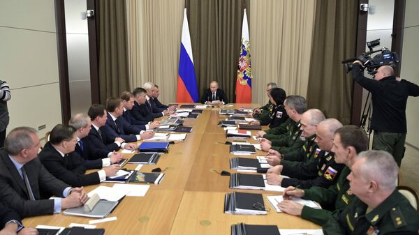 Президент РФ Владимир Путин проводит совещание с руководством Минобороны РФ. 21 ноября 2018 Президент РФ Владимир Путин проводит совещание с руководством Минобороны РФ. 21 ноября 2018