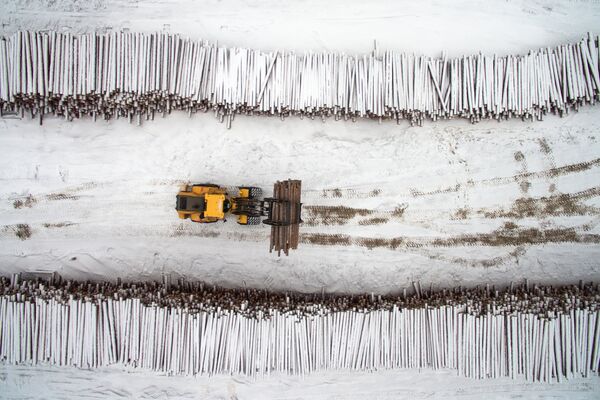 Склад сырья лесопромышленного комплекса АО Краслесинвест Склад сырья лесопромышленного комплекса АО Краслесинвест