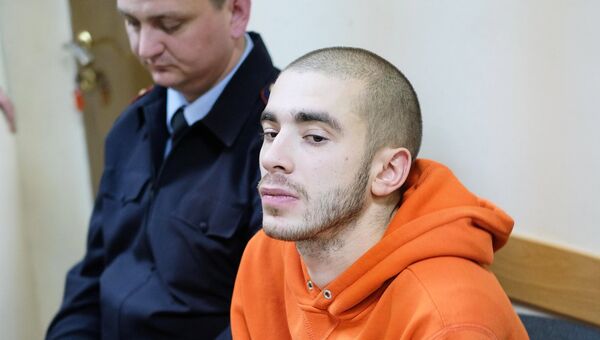 Рэп-исполнитель Хаски во время рассмотрения административного дела в Первомайском районном суде Краснодара. 22 ноября 2018 Рэп-исполнитель Хаски во время рассмотрения административного дела в Первомайском районном суде Краснодара. 22 ноября 2018