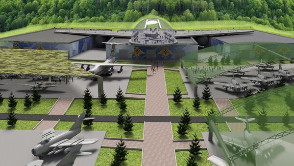 Макет в 3D-компьютерной графике Центрального музея ВКС в парке Патриот Макет в 3D-компьютерной графике Центрального музея ВКС в парке Патриот