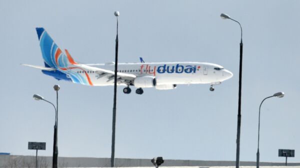 Самолет Boeing 737 авиакомпании FlyDubai. Архивное фото Самолет Boeing 737 авиакомпании FlyDubai. Архивное фото
