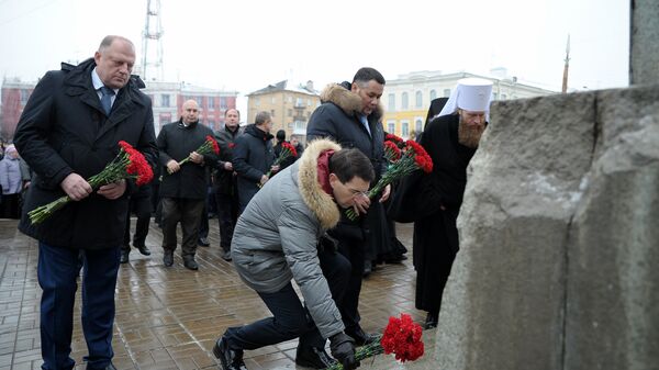 Церемония переименования Советской площади в площадь Михаила Тверского в Твери Церемония переименования Советской площади в площадь Михаила Тверского в Твери