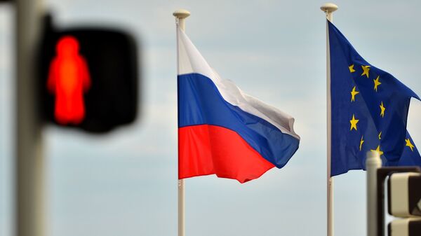 Флаги России и ЕС Флаги России и ЕС