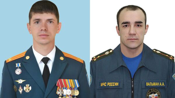 Подполковник Петр Гриценко и капитан Андрей Вальман, работающие в группе МЧС в Магнитогорске Подполковник Петр Гриценко и капитан Андрей Вальман, работающие в группе МЧС в Магнитогорске