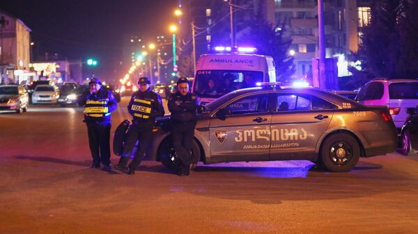 Полиция в районе Диди Дигоми на окраине Тбилиси, где произошел взрыв газа Полиция в районе Диди Дигоми на окраине Тбилиси, где произошел взрыв газа
