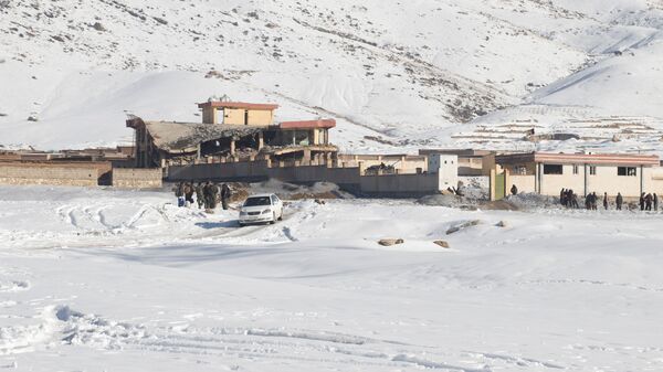 Военная база в центральной афганской провинции Вардак после нападения. 21 января 2019 Военная база в центральной афганской провинции Вардак после нападения. 21 января 2019