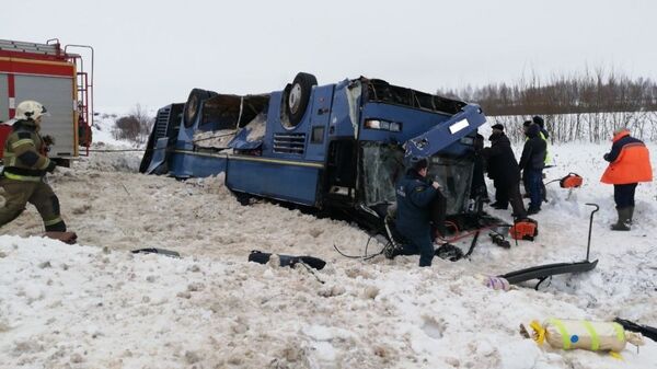 На месте ДТП с автобусом в Калужской области. 3 февраля 2019 На месте ДТП с автобусом в Калужской области. 3 февраля 2019