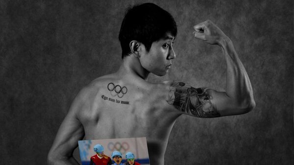 Виктор Ан во время фотосессии, посвященной пятилетию Олимпийских игр в Сочи Виктор Ан во время фотосессии, посвященной пятилетию Олимпийских игр в Сочи