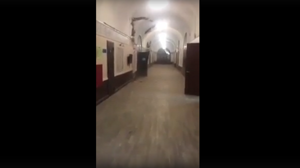 Момент обрушения перекрытий в университете в Петербурге Момент обрушения перекрытий в университете в Петербурге