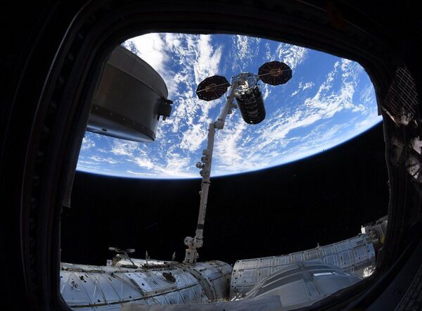 Американский грузовой корабль Cygnus. 8 февраля 2019 года Американский грузовой корабль Cygnus. 8 февраля 2019 года