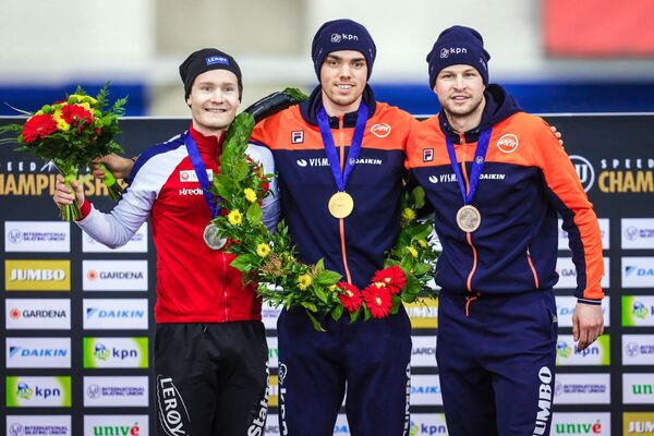 Сверре Лунде Педерсен, Патрик Руст и Свен Крамер (слева направо) Сверре Лунде Педерсен, Патрик Руст и Свен Крамер (слева направо)