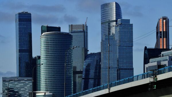 Небоскребы делового центра Москва-сити Небоскребы делового центра Москва-сити