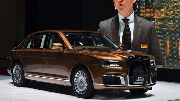 Автомобиль Aurus на Женевском автосалоне Автомобиль Aurus на Женевском автосалоне