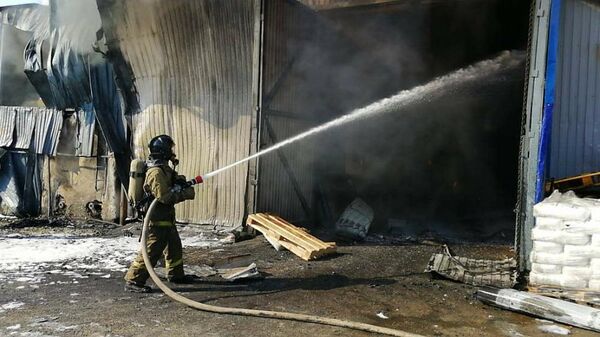 Пожар на литейно-механическом заводе в Советском округе города Омска. 19 марта 2019