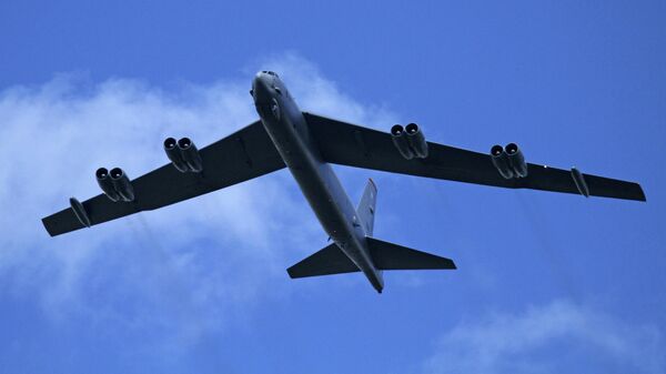 Стратегический бомбардировщик Boeing B-52H Stratofortress ВВС США Стратегический бомбардировщик Boeing B-52H Stratofortress ВВС США