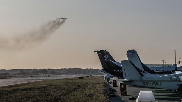 Американский самолет B-52 в воздушном пространстве Эстонии Американский самолет B-52 в воздушном пространстве Эстонии