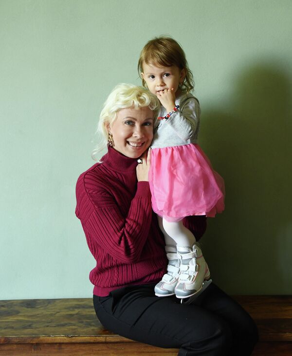 Оксана Баюл с дочерью