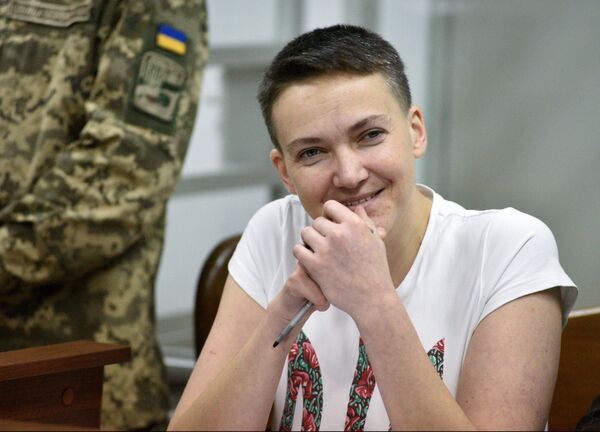 Депутат Верховной рады Украины Надежда Савченко, во время заседания в Шевченковском районном суде города Киев. 22 июня 2018