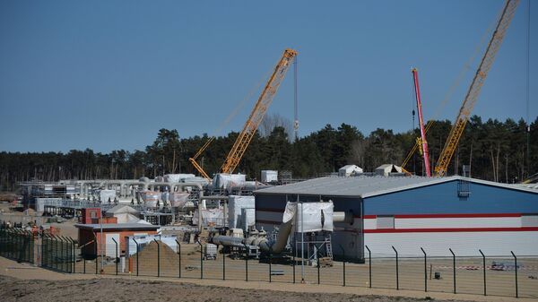 Участок строительства газопровода Северный поток-2 в окрестностях города Любмин Участок строительства газопровода Северный поток-2 в окрестностях города Любмин