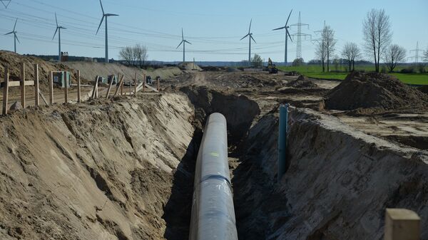 Участок строительства газопровода Северный поток-2 в окрестностях города Любмин Участок строительства газопровода Северный поток-2 в окрестностях города Любмин