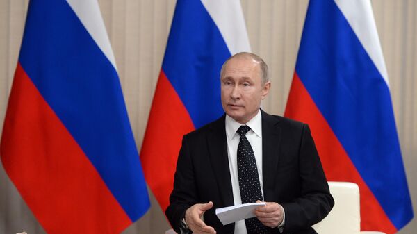 Президент РФ Владимир Путин во время встречи с председателем Госсовета Корейской Народно-Демократической Республики Ким Чен Ыном Президент РФ Владимир Путин во время встречи с председателем Госсовета Корейской Народно-Демократической Республики Ким Чен Ыном