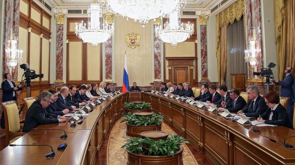 Дмитрий Медведев проводит заседание правительства РФ. 25 апреля 2019 Дмитрий Медведев проводит заседание правительства РФ. 25 апреля 2019