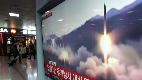 Телевизионная трансляция запуска ракет с территории КНДР Телевизионная трансляция запуска ракет с территории КНДР