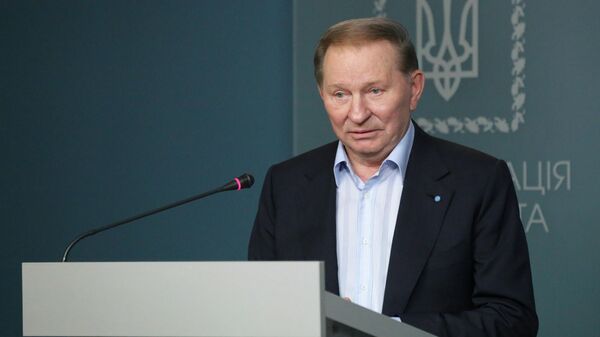 Бывший президент Украины Леонид Кучма во время совместного брифинга с президентом Украины Владимиром Зеленским в Киеве Бывший президент Украины Леонид Кучма во время совместного брифинга с президентом Украины Владимиром Зеленским в Киеве