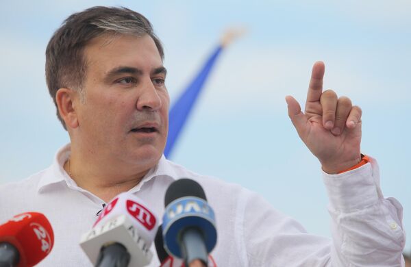 Лидер политической партии Движение новых сил Михаил Саакашвили на пресс-конференции в Киеве. 13 июня 2019 Лидер политической партии Движение новых сил Михаил Саакашвили на пресс-конференции в Киеве. 13 июня 2019