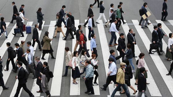 Люди на улице Токио