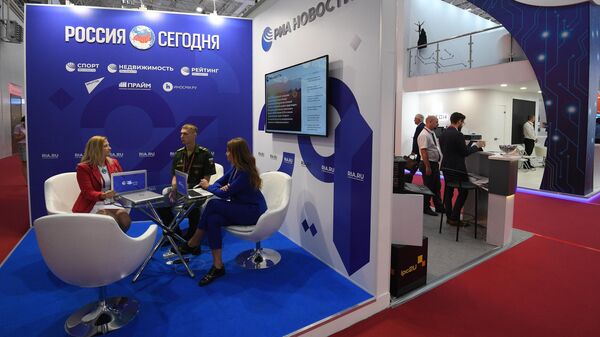 Стенд МИА Россия сегодня на Международном военно-техническом форуме Армия-2019 в КВЦ Патриот Стенд МИА Россия сегодня на Международном военно-техническом форуме Армия-2019 в КВЦ Патриот