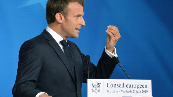 Президент Франции Эммануэль Макрон на саммите ЕС в Брюсселе Президент Франции Эммануэль Макрон на саммите ЕС в Брюсселе