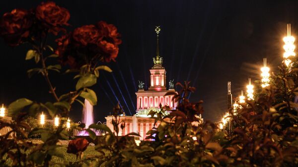 Подсветка павильона №1 Центральный на ВДНХ Подсветка павильона №1 Центральный на ВДНХ