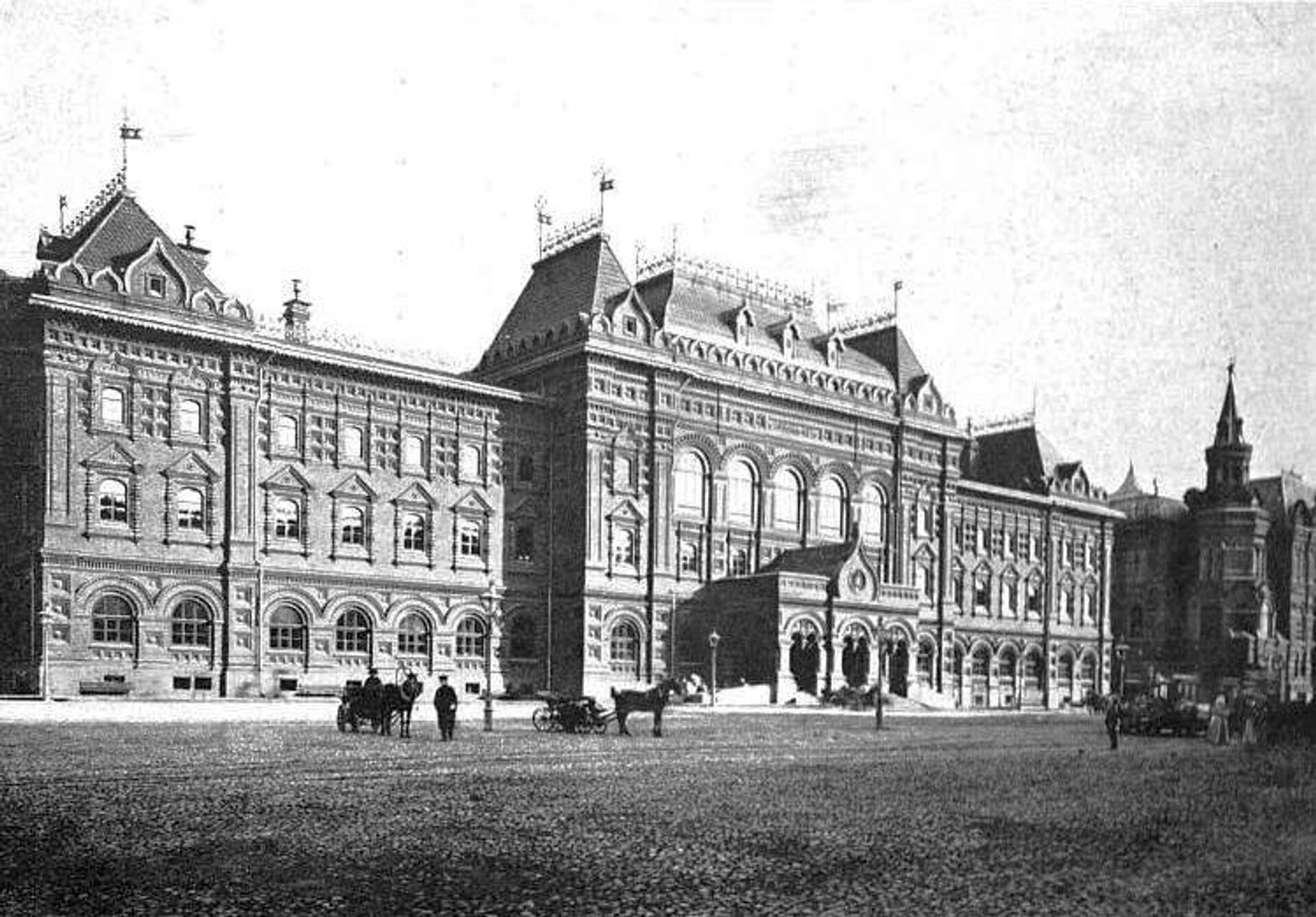 Здание Московской городской думы в 1905 году Здание Московской городской думы в 1905 году - РИА Новости, 1920, 14.10.2020