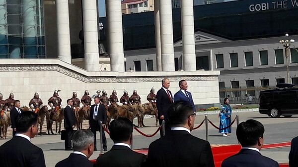 Президент РФ Владимир Путин и президент Монголии Халтмаагийн Баттулга в Улан-Баторе Президент РФ Владимир Путин и президент Монголии Халтмаагийн Баттулга в Улан-Баторе