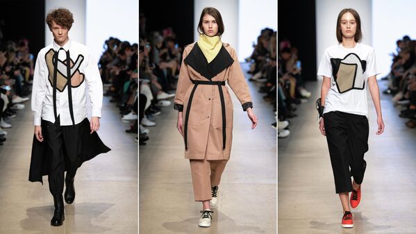 Модели на показе бренда Gerts из коллекции дизайнера Ксении Герц на площадке Mercedes-Benz Fashion Week Russia в Центральном выставочном зале Манеж в Москве Модели на показе бренда Gerts из коллекции дизайнера Ксении Герц на площадке Mercedes-Benz Fashion Week Russia в Центральном выставочном зале Манеж в Москве
