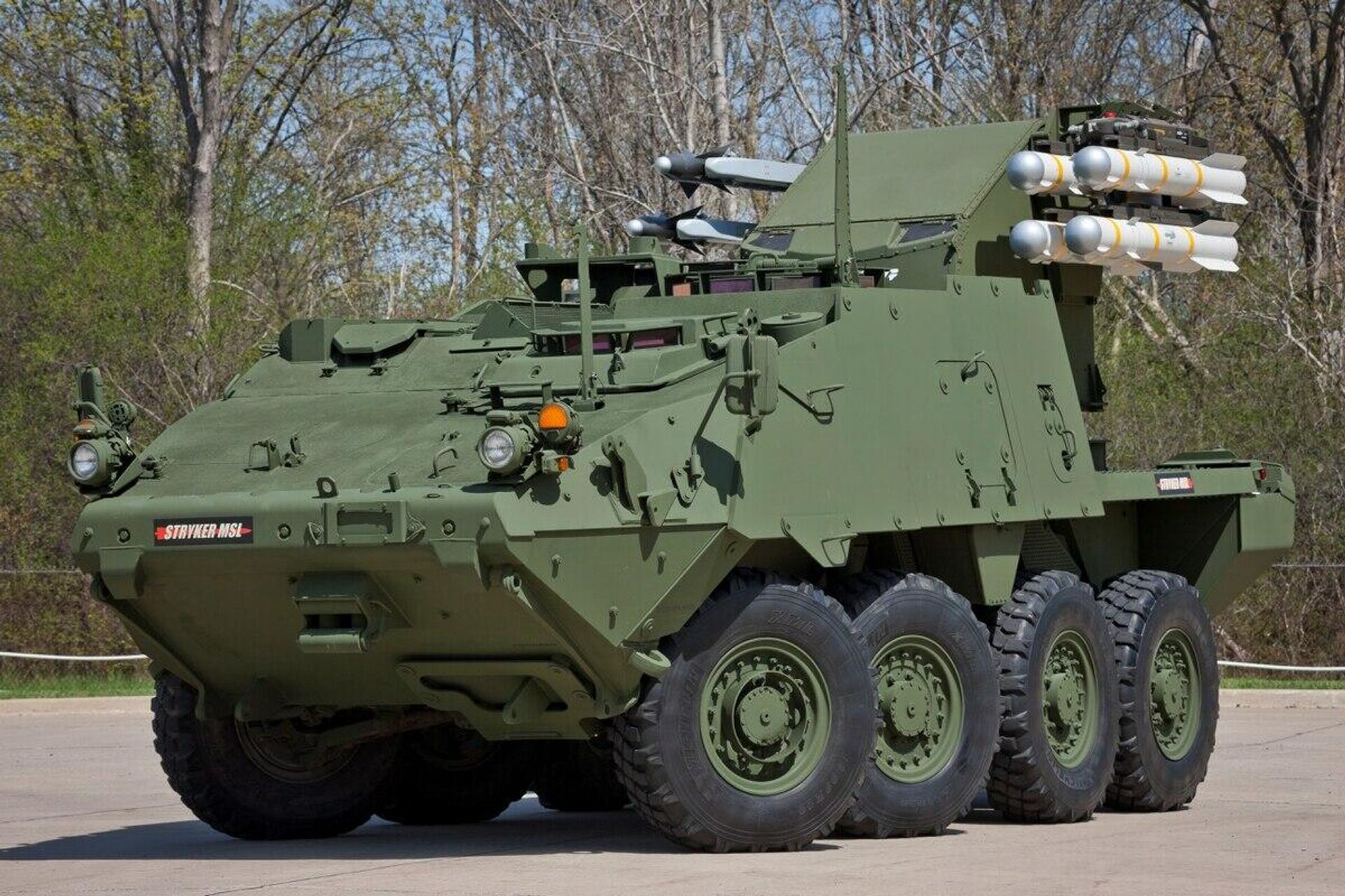 Бронемашина Stryker MSL Бронемашина Stryker MSL - РИА Новости, 1920, 21.05.2021