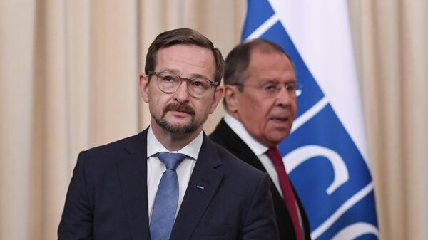 Генеральный секретарь ОБСЕ Томас Гремингер на пресс-конференции по итогам встречи с министром иностранных дел РФ Сергеем Лавровым в Москве Генеральный секретарь ОБСЕ Томас Гремингер на пресс-конференции по итогам встречи с министром иностранных дел РФ Сергеем Лавровым в Москве