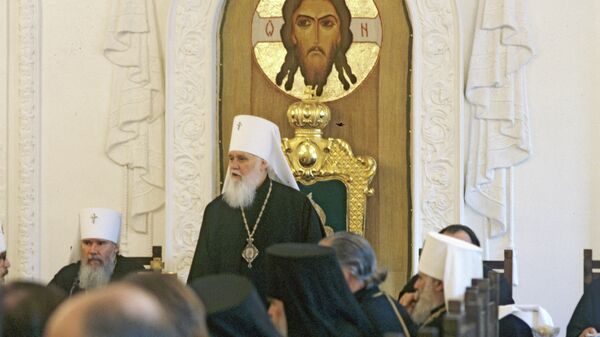 Патриарший Экзарх Украины, Митрополит Киевский и Галицкий Филарет в Свято-Данилове монастыре. Поместный Собор Русской Православной Церкви. 6 июня 1990 Патриарший Экзарх Украины, Митрополит Киевский и Галицкий Филарет в Свято-Данилове монастыре. Поместный Собор Русской Православной Церкви. 6 июня 1990