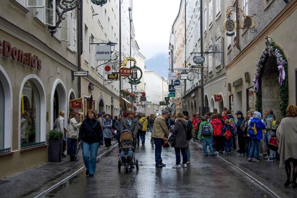 Улица Гетрайдегассе (Getreidegasse) Улица Гетрайдегассе (Getreidegasse)