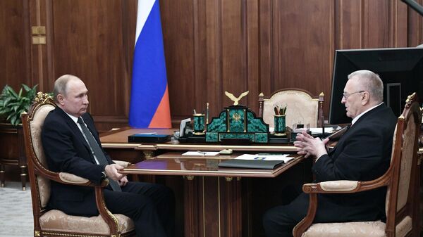 Президент РФ В. Путин встретился с лидером ЛДПР В. Жириновским Президент РФ В. Путин встретился с лидером ЛДПР В. Жириновским