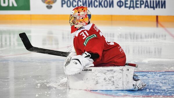 Вратарь сборной России Илья Сорокин Вратарь сборной России Илья Сорокин