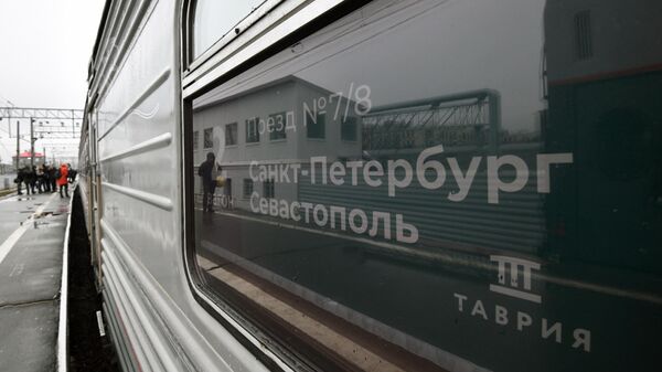 Первый именной состав Таврия, который отправится из Санкт-Петербурга в Севастополь. 23 декабря 2019 Первый именной состав Таврия, который отправится из Санкт-Петербурга в Севастополь. 23 декабря 2019