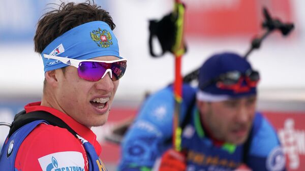 Латыпов бежал на лыжах Логинова в спринте на этапе КМ в Рупольдинге