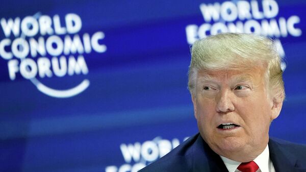 Президент США Дональд Трамп на Всемирном экономическом форуме в Давосе Президент США Дональд Трамп на Всемирном экономическом форуме в Давосе