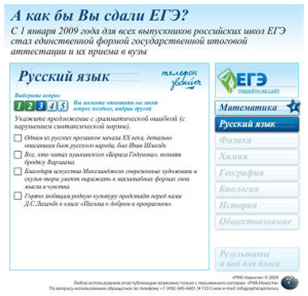 А как бы Вы сдали ЕГЭ? А как бы Вы сдали ЕГЭ?